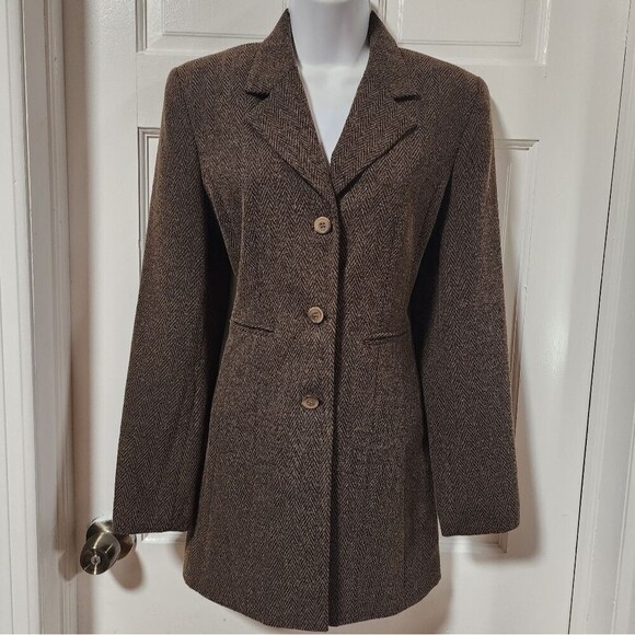 Paniz New York Women's Casual Brown Blazers Long Sleeve Lapel Open Front… - Picture 2 of 15